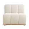 Granvia Ecru Boucle Sectional Sofa, 1-Seater Armless Sofa