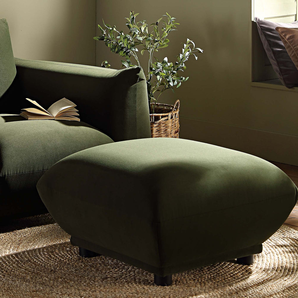 Gianni Pouffe, Moss Green Velvet | daals.com