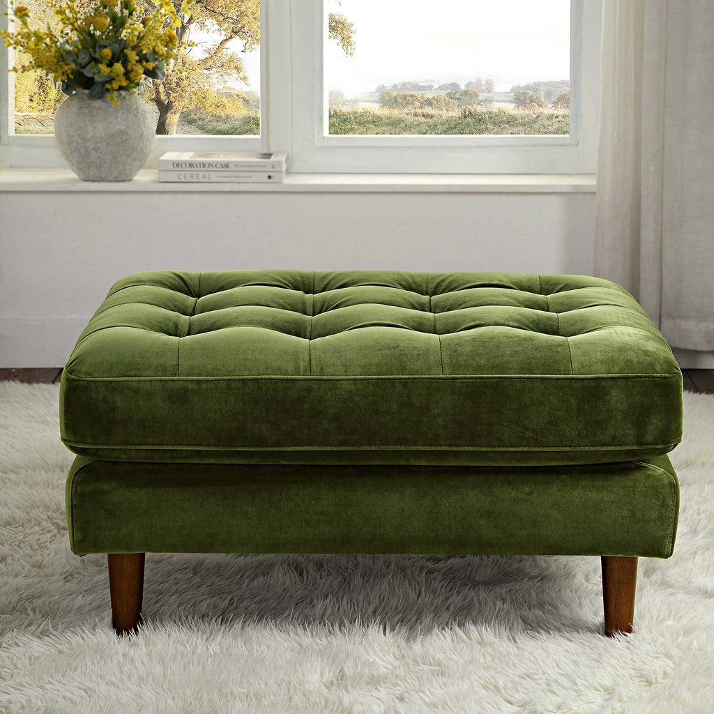 オットマン・スツール Ottoman sofa - Green Henrietta Ottoman, Moss Green Velvet | daals.com