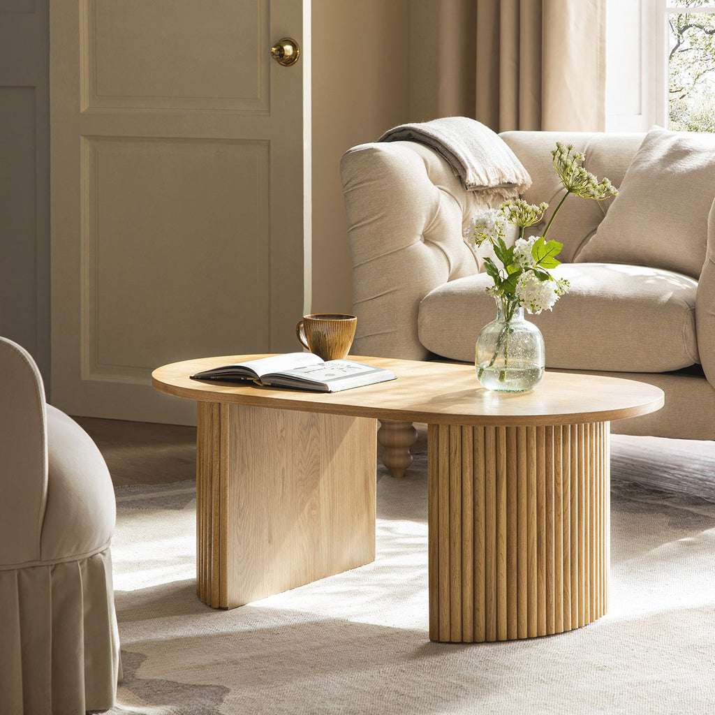 Maru Oval Coffee Table, Oak | daals.com