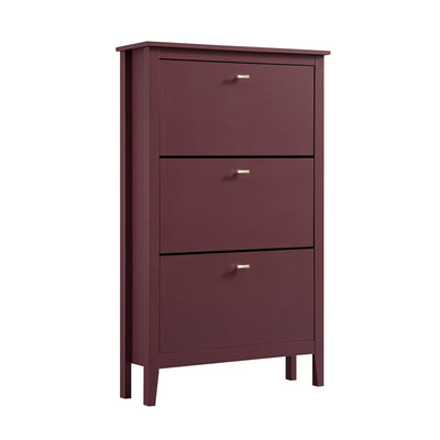 Oakham 3-Tier Shoe Cabinet, Wild Cherry