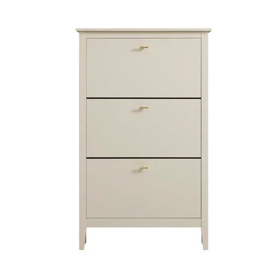 Oakham 3-Tier Shoe Cabinet, Shaded White