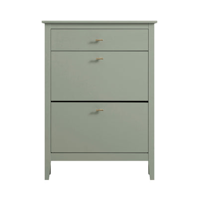 Oakham 2-Tier Shoe Cabinet with Top Drawer, Desert Sage