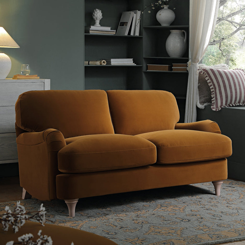 Daphnis Cinnamon Velvet Sofa, 2-Seater | daals.com