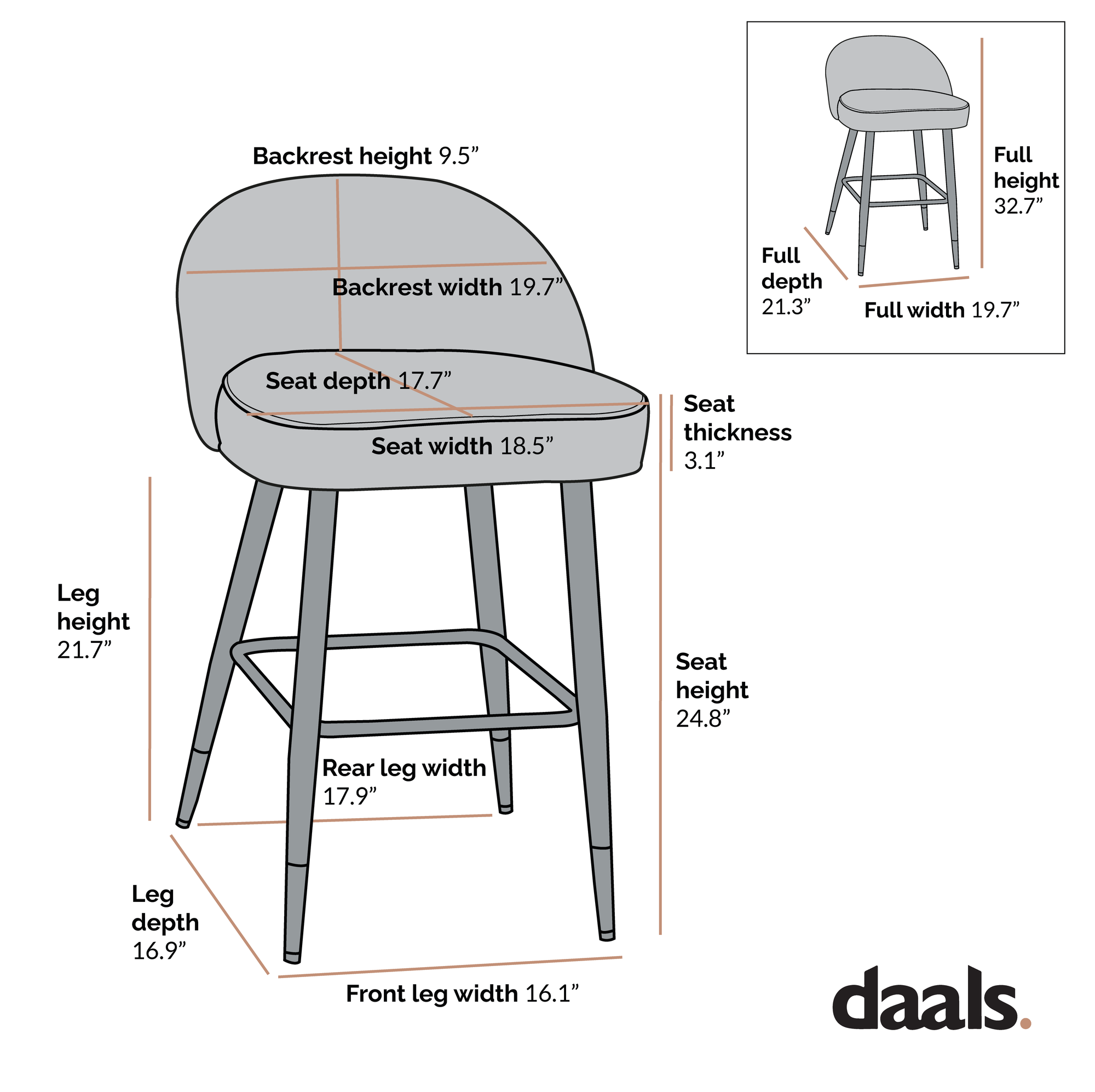Miyae Set of 2 Pleated Teal Velvet Upholstered Counter Stools