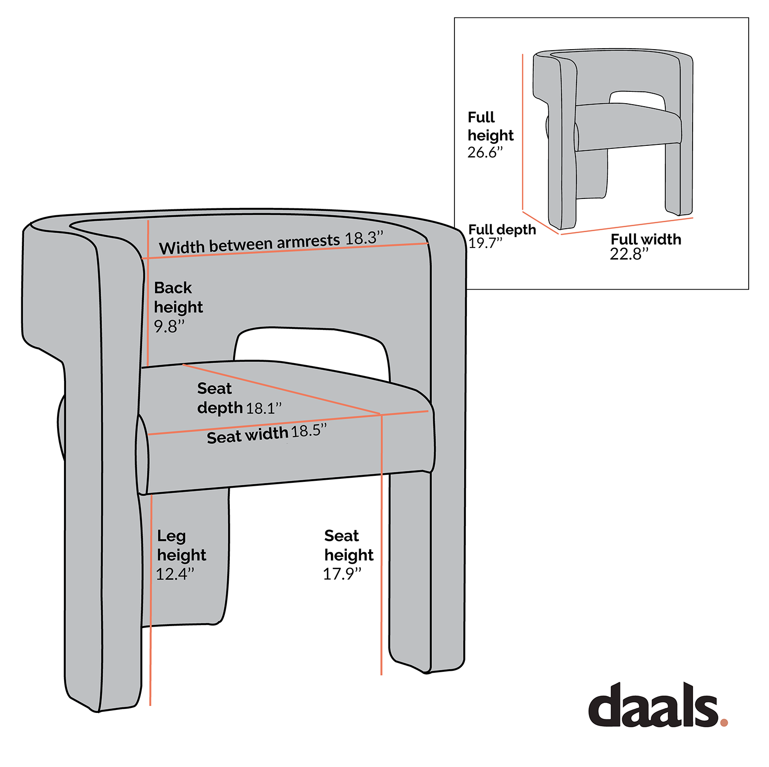 Greenwich Gray Corduroy Dining Chair