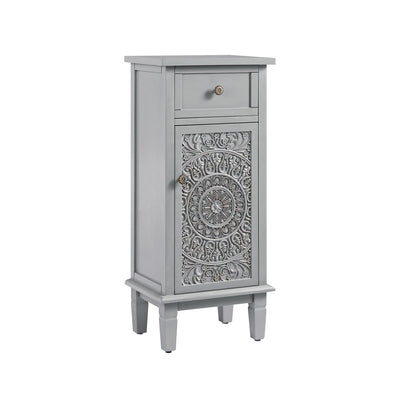 Chantilly Mid Gray Carved Bathroom Cupboard
