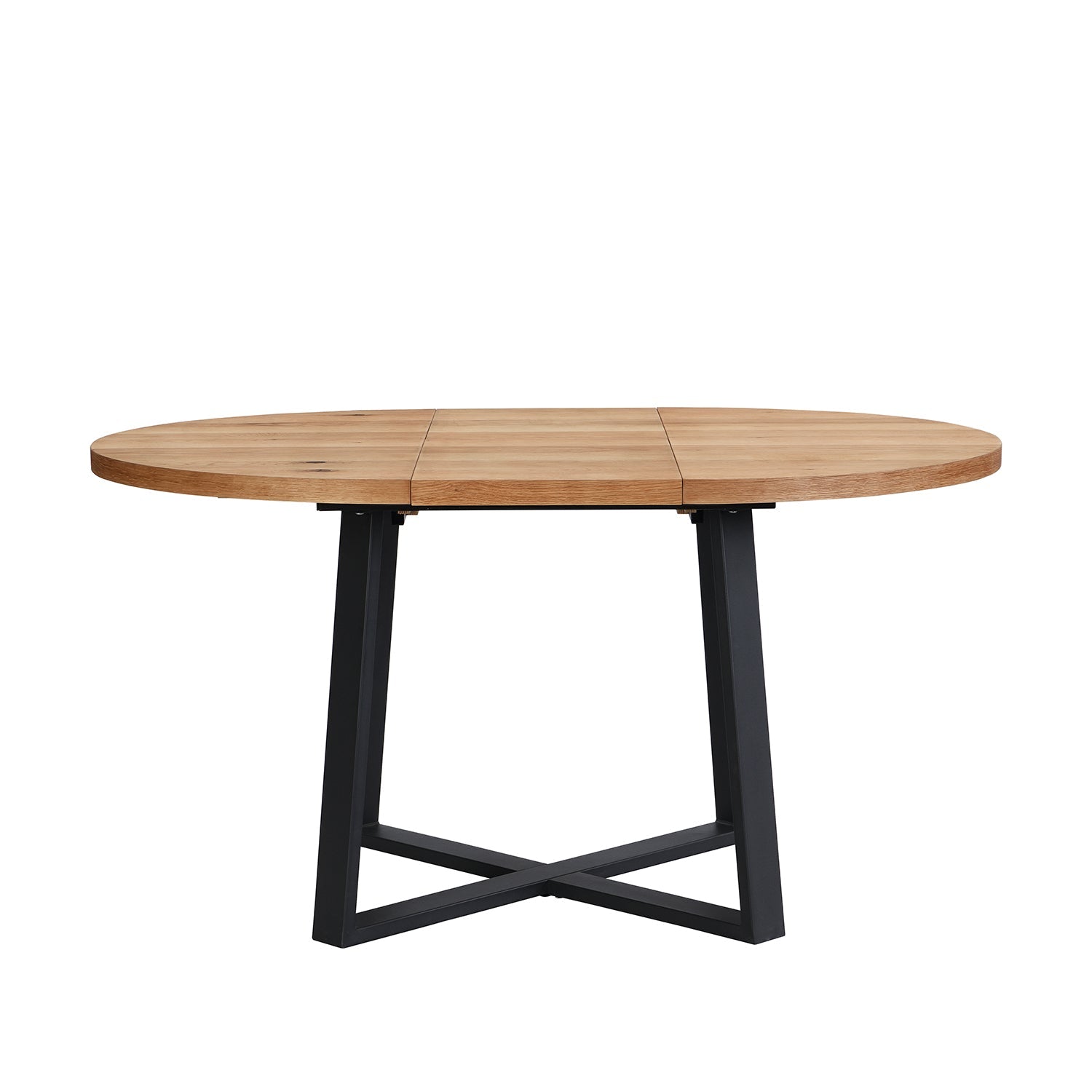 BERN Extending Round Dining Table with Metal Legs