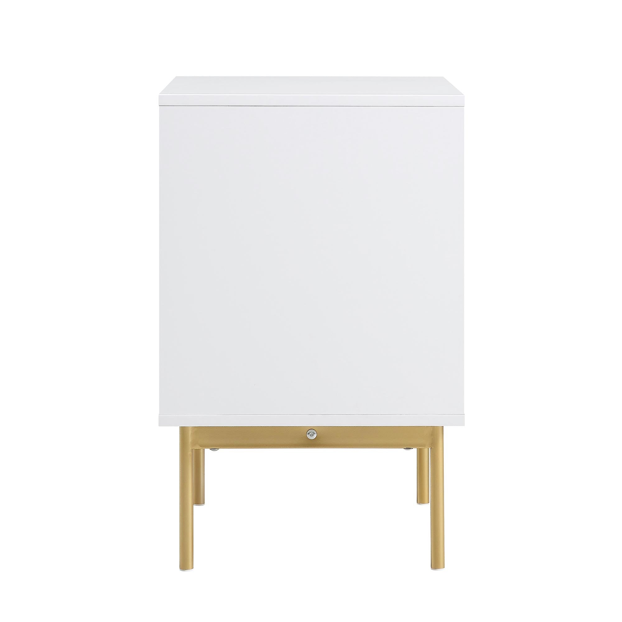 Richmond Ridged 2 Drawer Nightstand, Matte White