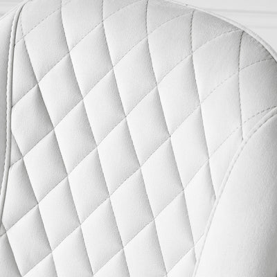 Cosford Diamond Stitch Set of 2 Dining Chairs (Cream White Velvet)