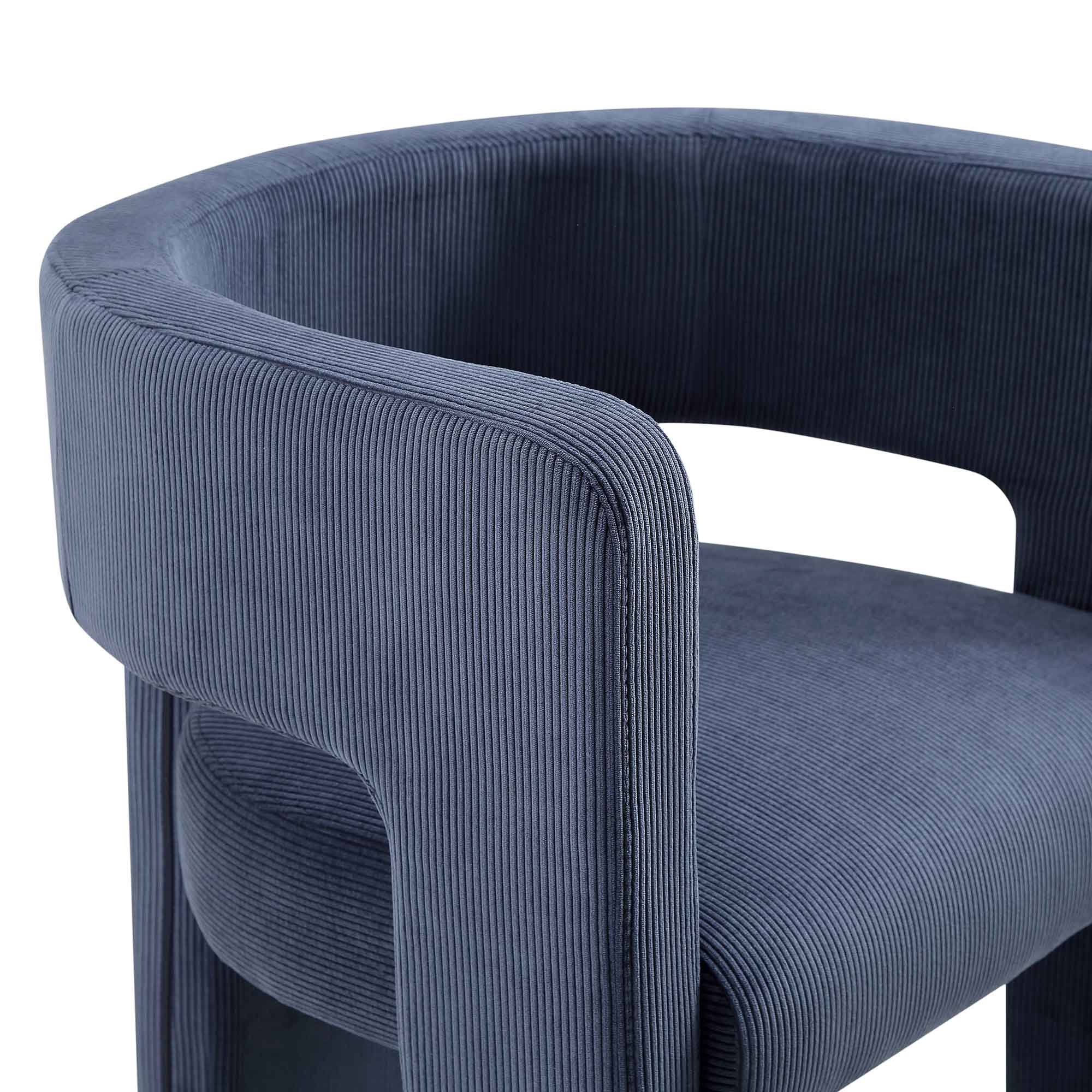 Greenwich Blue Corduroy Dining Chair