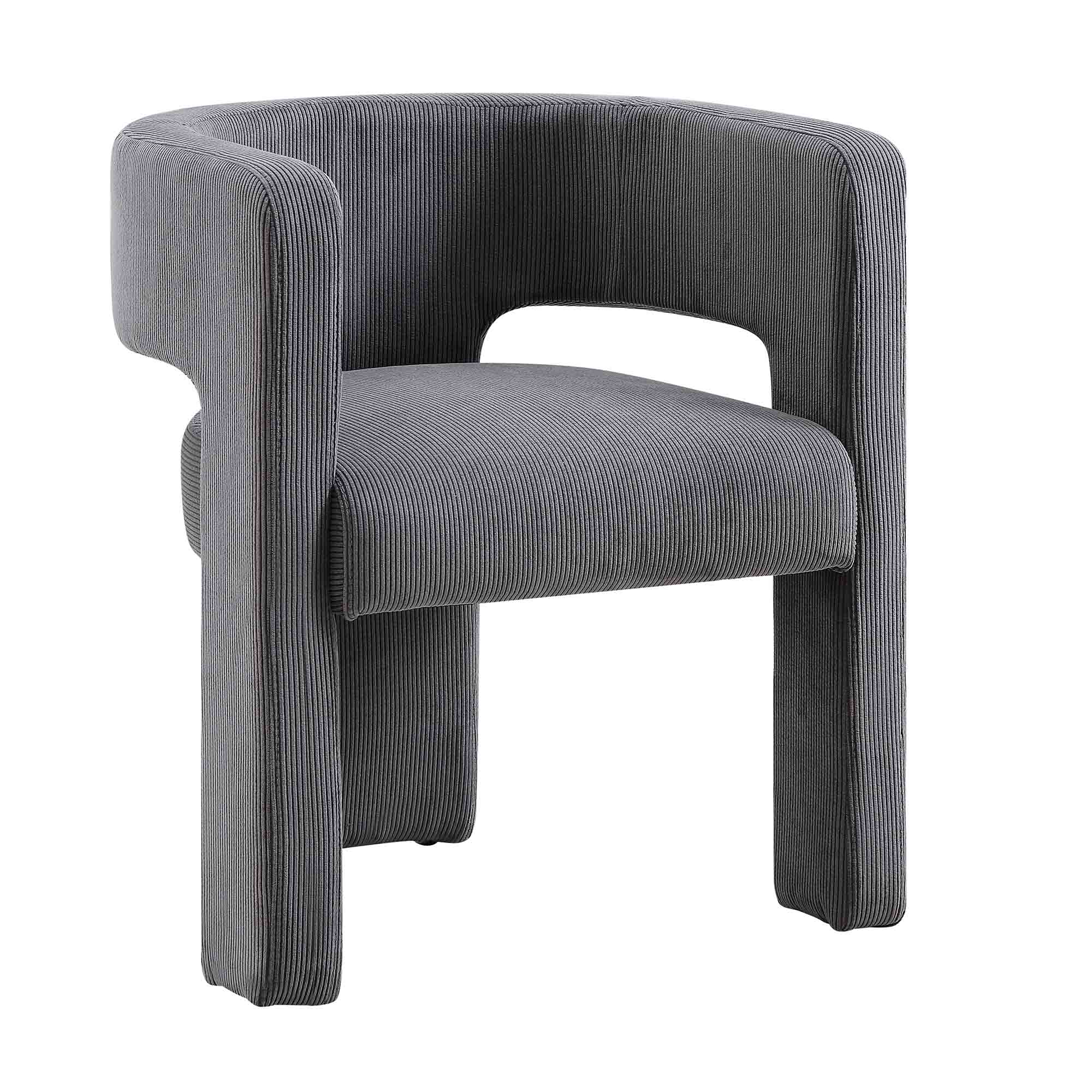 Greenwich Gray Corduroy Dining Chair