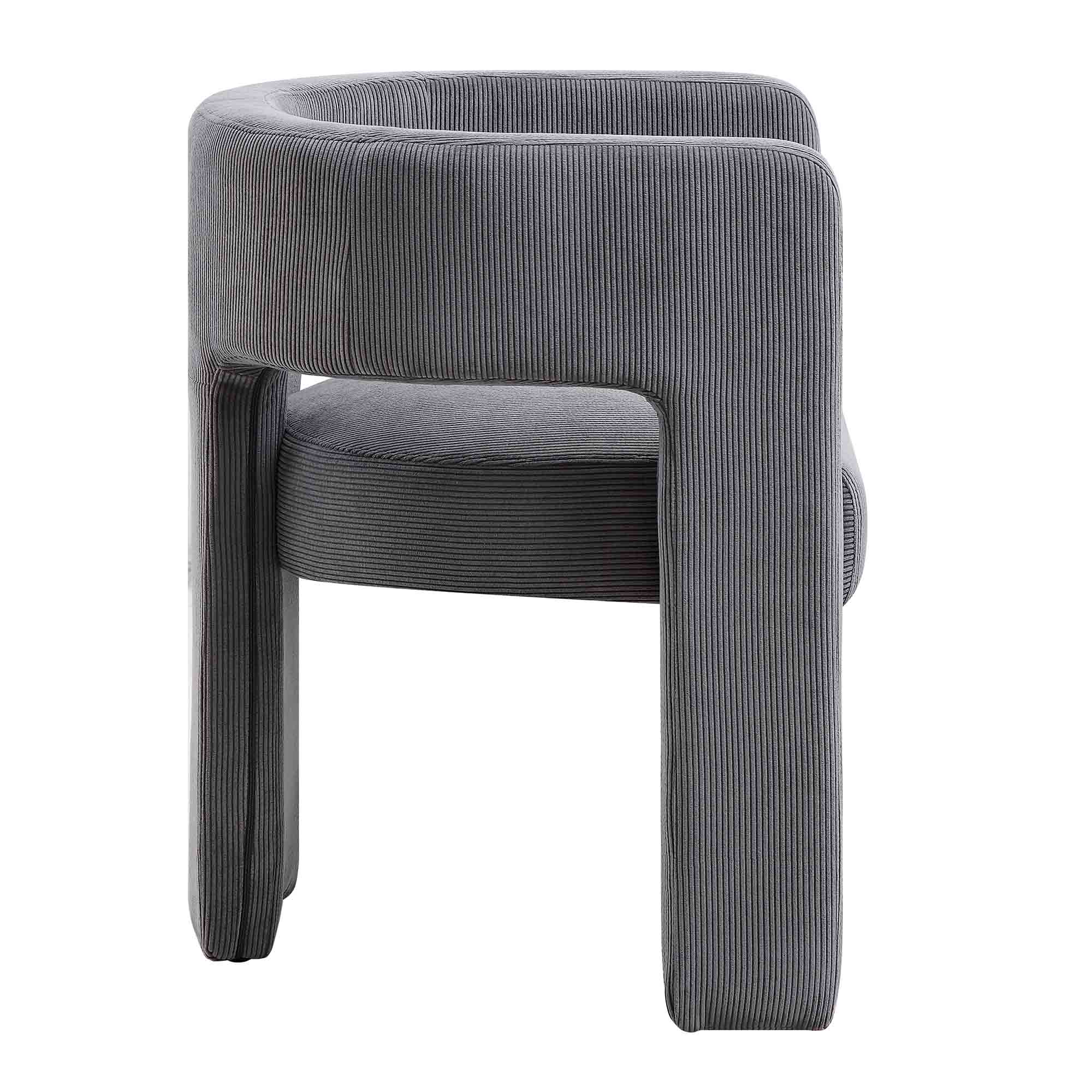 Greenwich Gray Corduroy Dining Chair