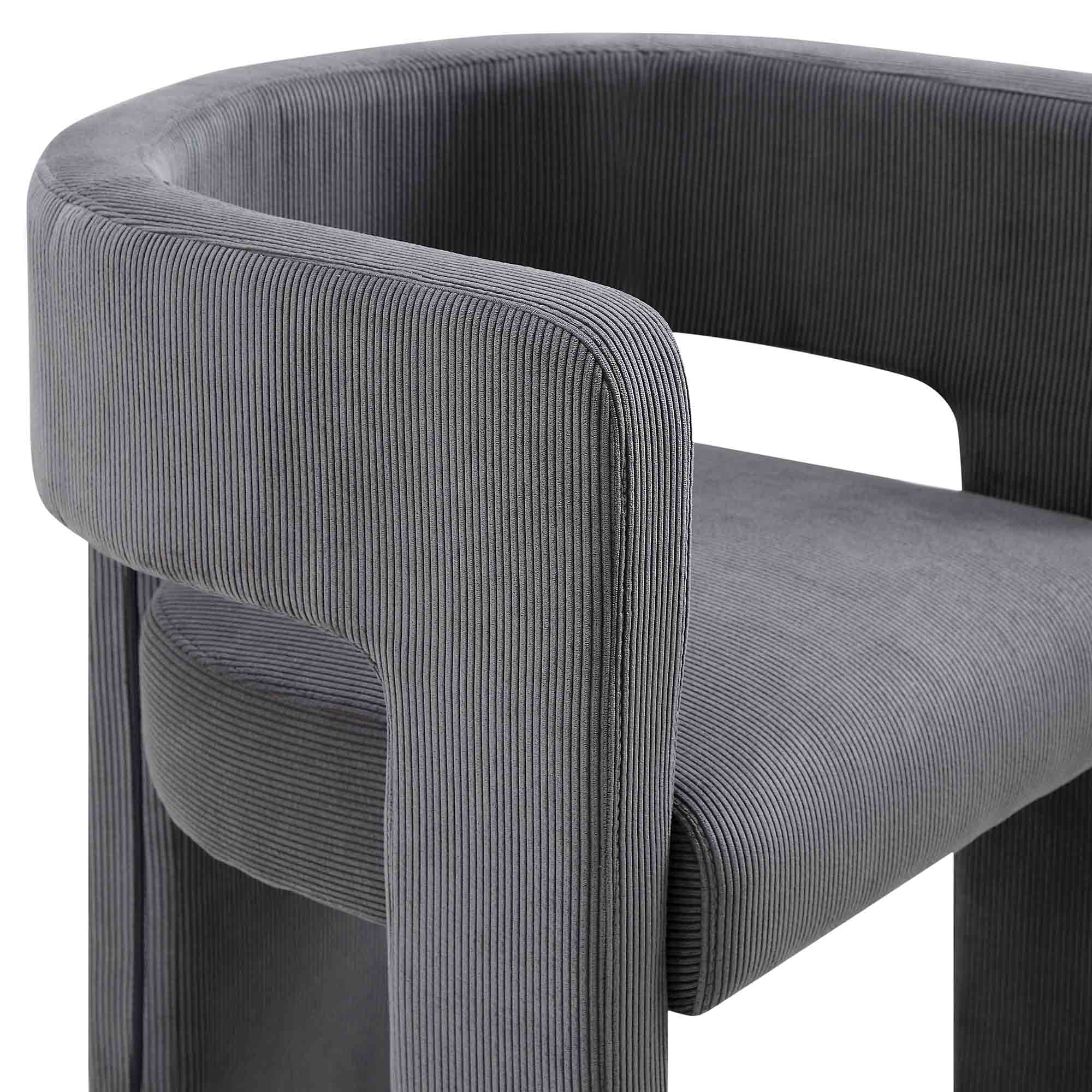 Greenwich Gray Corduroy Dining Chair