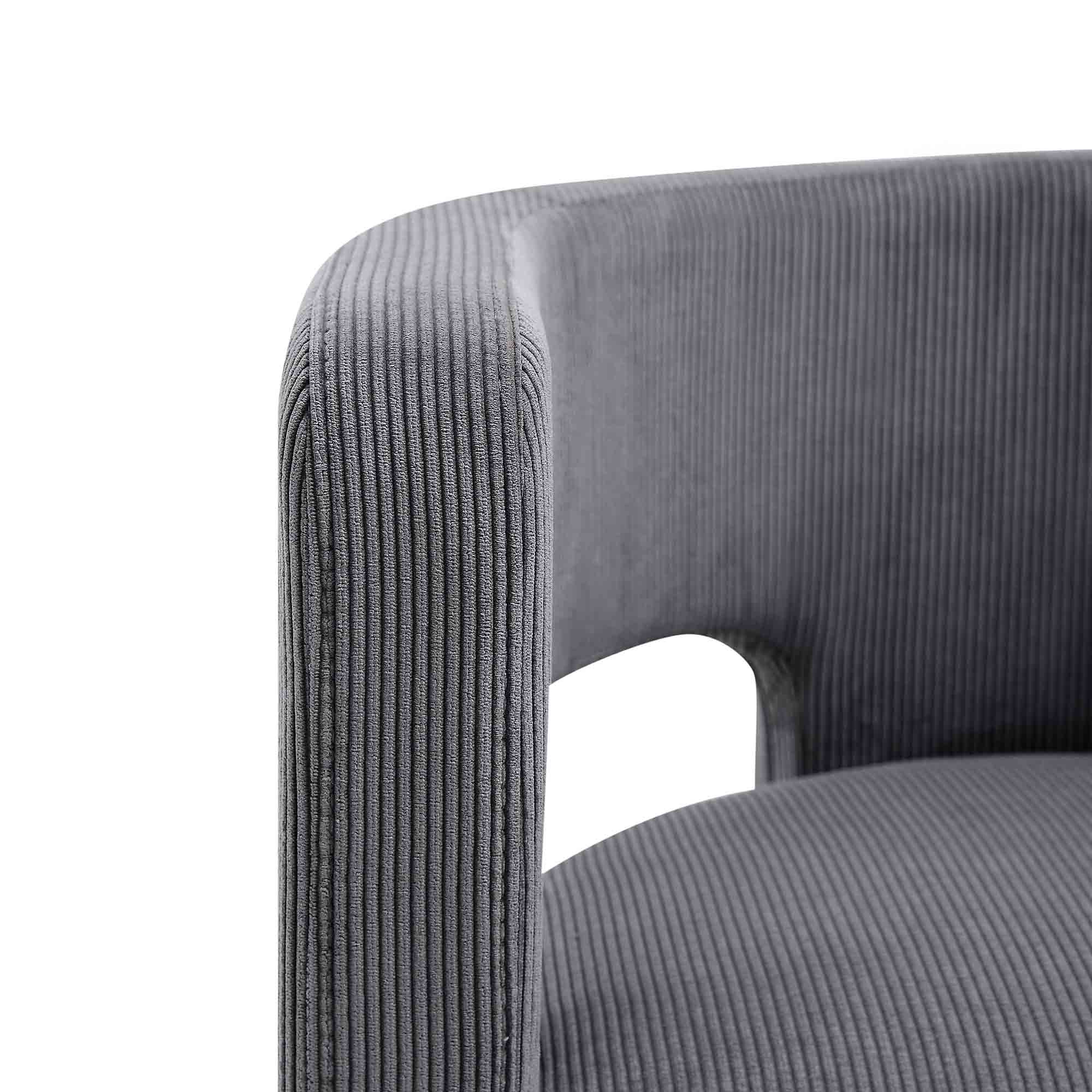 Greenwich Gray Corduroy Dining Chair