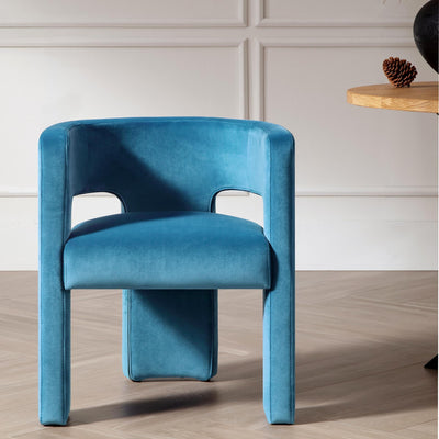 Greenwich Air Force Blue Velvet Dining Chair