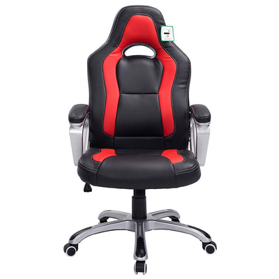 Gaming Chair Racing Sport Style Swivel Office Chair in Black & Red