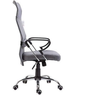 High Back Mesh Fabric Swivel Office Chair, MO57 Gray