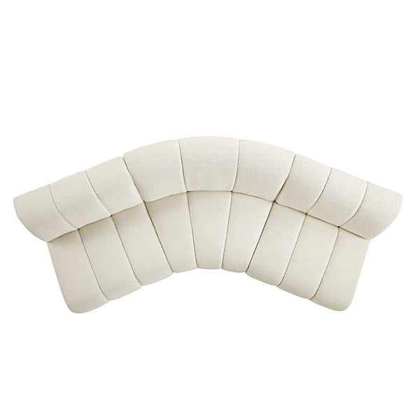 Granvia Ecru Boucle Sectional Sofa, 3-Seater Corner Sofa