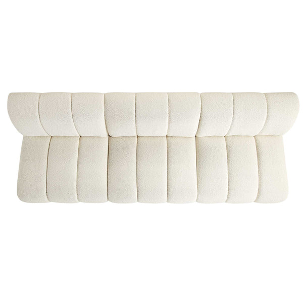 Granvia Ecru Boucle Sectional Sofa, 3-Seater Sofa