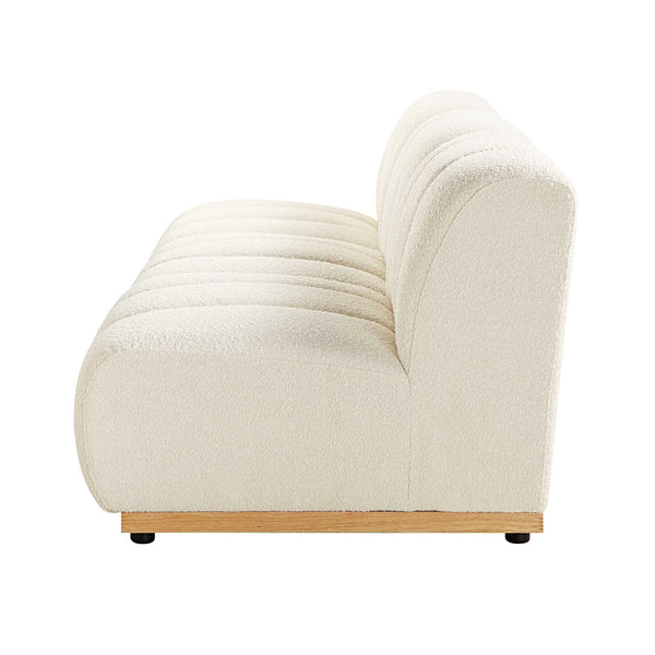 Granvia Ecru Boucle Sectional Sofa, 3-Seater Sofa