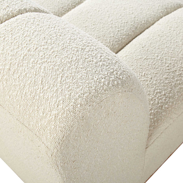 Granvia Ecru Boucle Sectional Sofa, 3-Seater Sofa