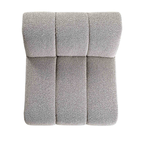 Granvia Taupe Boucle Sectional Sofa, 1-Seater Armless Sofa