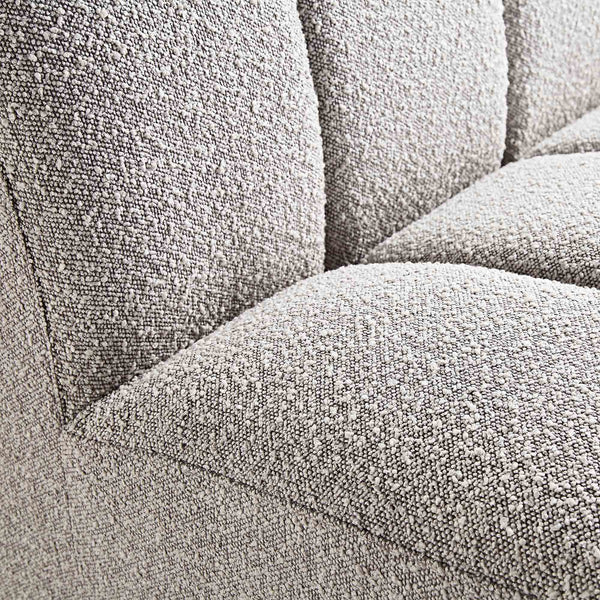 Granvia Taupe Boucle Sectional Sofa, 1-Seater Armless Sofa