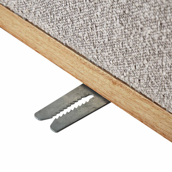 Granvia Taupe Boucle Sectional Sofa, 1-Seater Armless Sofa