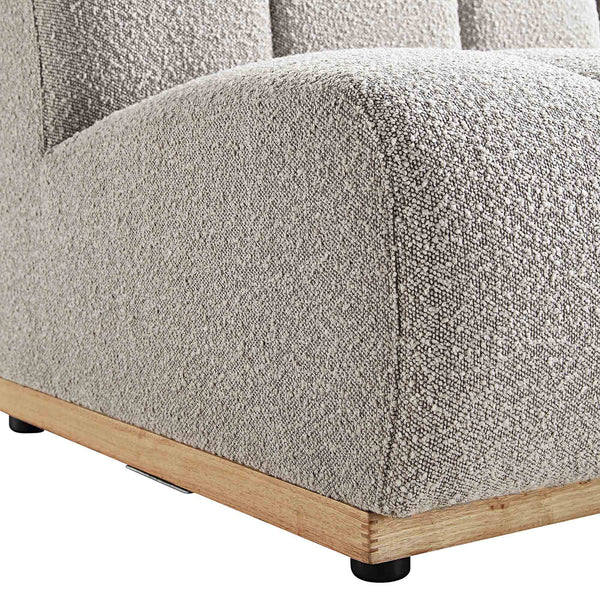 Granvia Taupe Boucle Sectional Sofa, 2-Seater Sofa