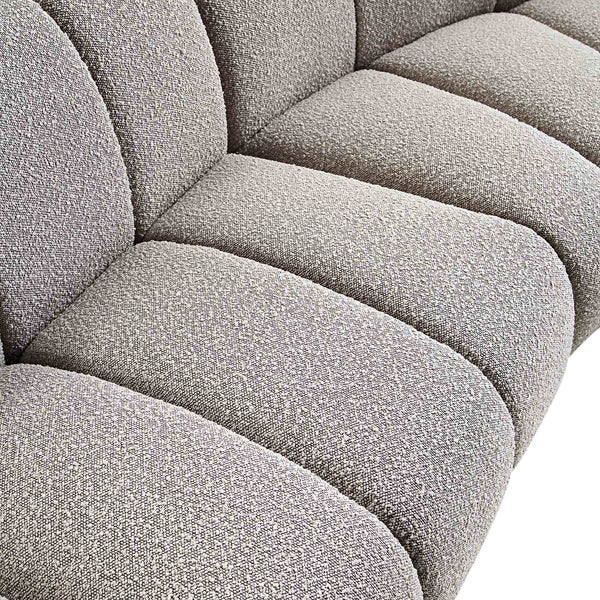 Granvia Taupe Boucle Sectional Sofa, 5-Seater Grand L-Shaped Sofa