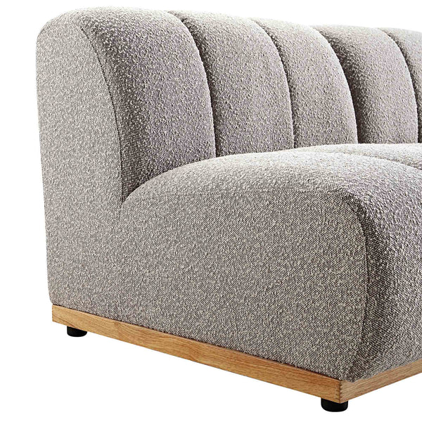 Granvia Taupe Boucle Sectional Sofa, 5-Seater Grand L-Shaped Sofa