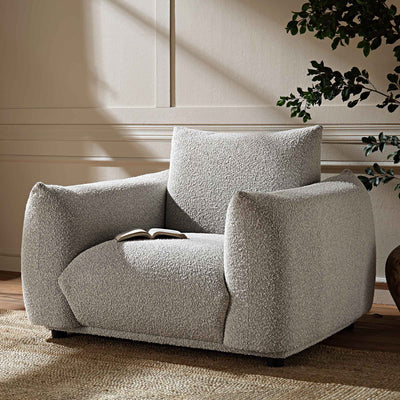 Gianni Armchair, Mist Gray Boucle