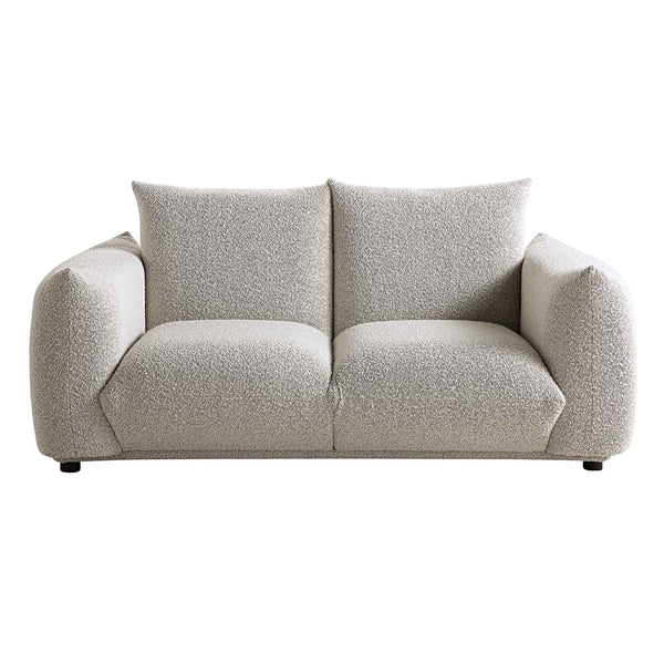 Gianni Two Seater Sofa, Mist Gray Boucle