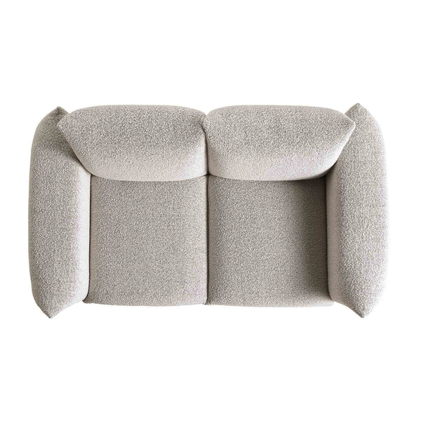 Gianni Two Seater Sofa, Mist Gray Boucle