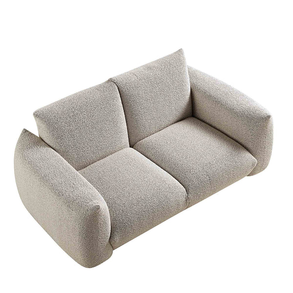 Gianni Two Seater Sofa, Mist Gray Boucle