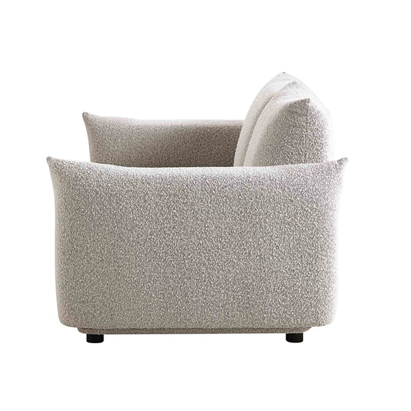 Gianni Two Seater Sofa, Mist Gray Boucle
