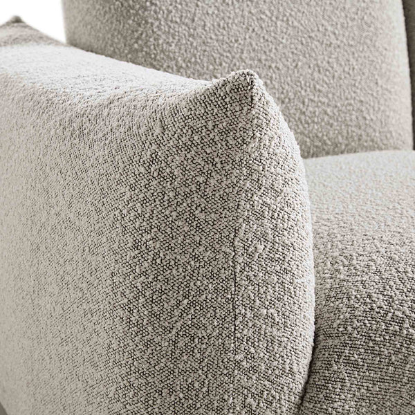 Gianni Two Seater Sofa, Mist Gray Boucle