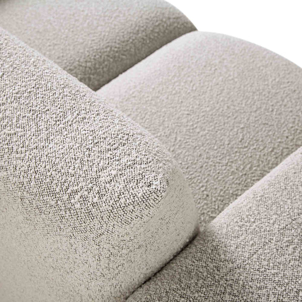 Gianni Two Seater Sofa, Mist Gray Boucle