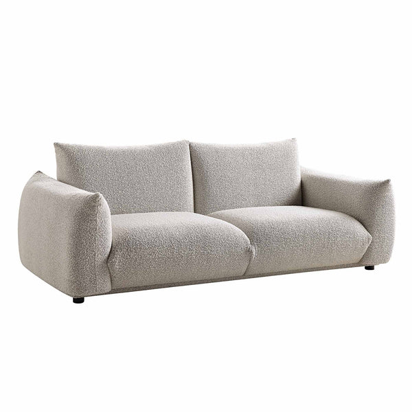 Gianni Three Seater Sofa, Mist Gray Boucle