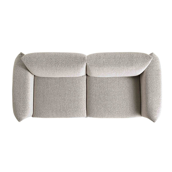 Gianni Three Seater Sofa, Mist Gray Boucle