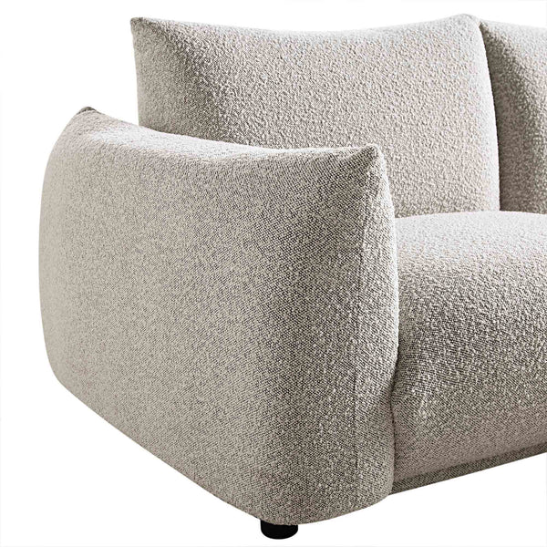 Gianni Three Seater Sofa, Mist Gray Boucle