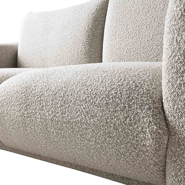 Gianni Three Seater Sofa, Mist Gray Boucle