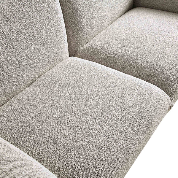 Gianni Three Seater Sofa, Mist Gray Boucle