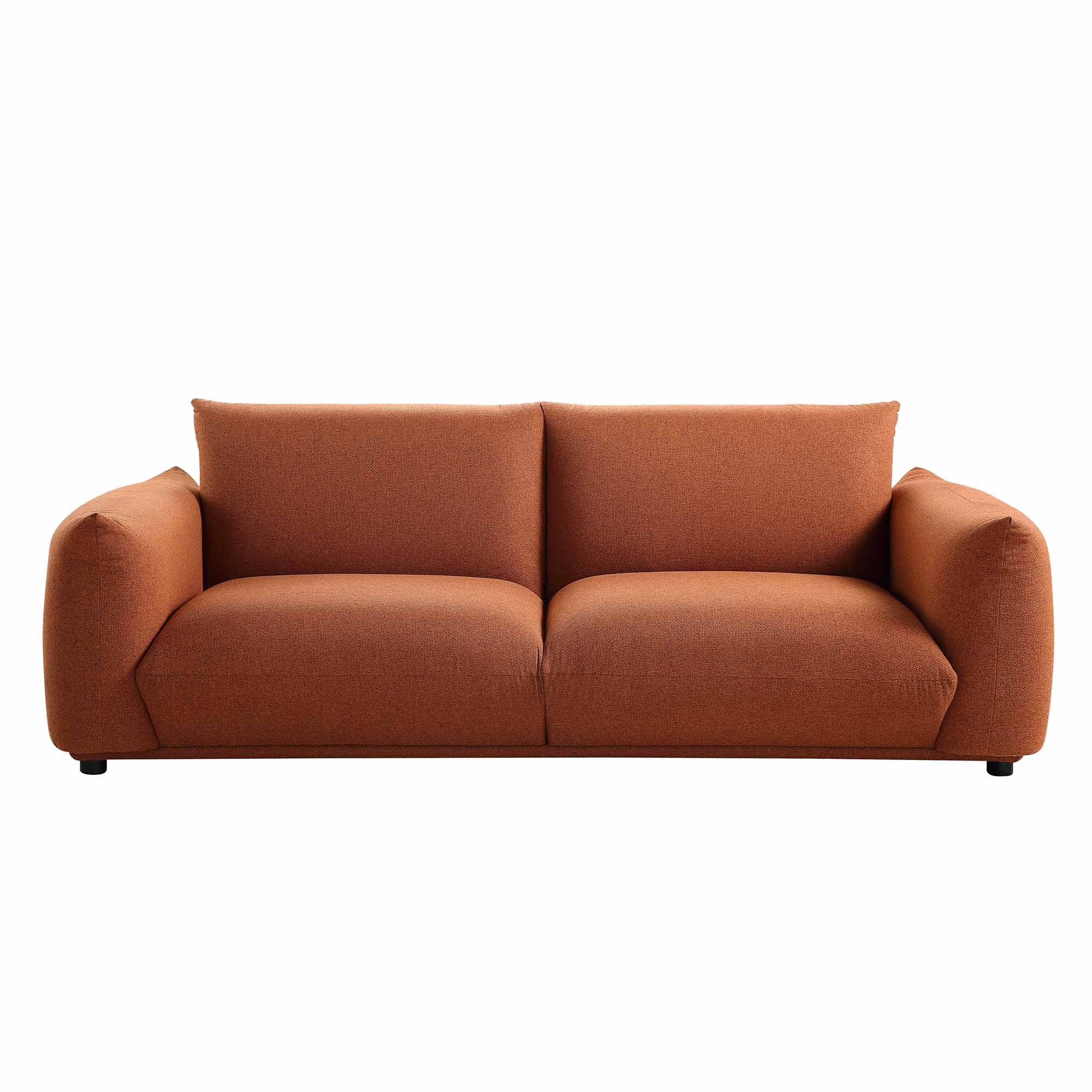 Gianni Three Seater Sofa, Terracotta Fabric | daals.com