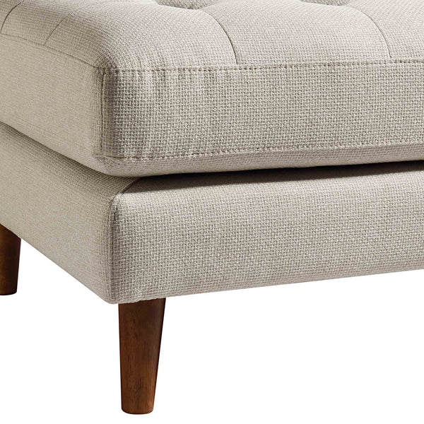 Henrietta Ottoman, Beige Woven Fabric