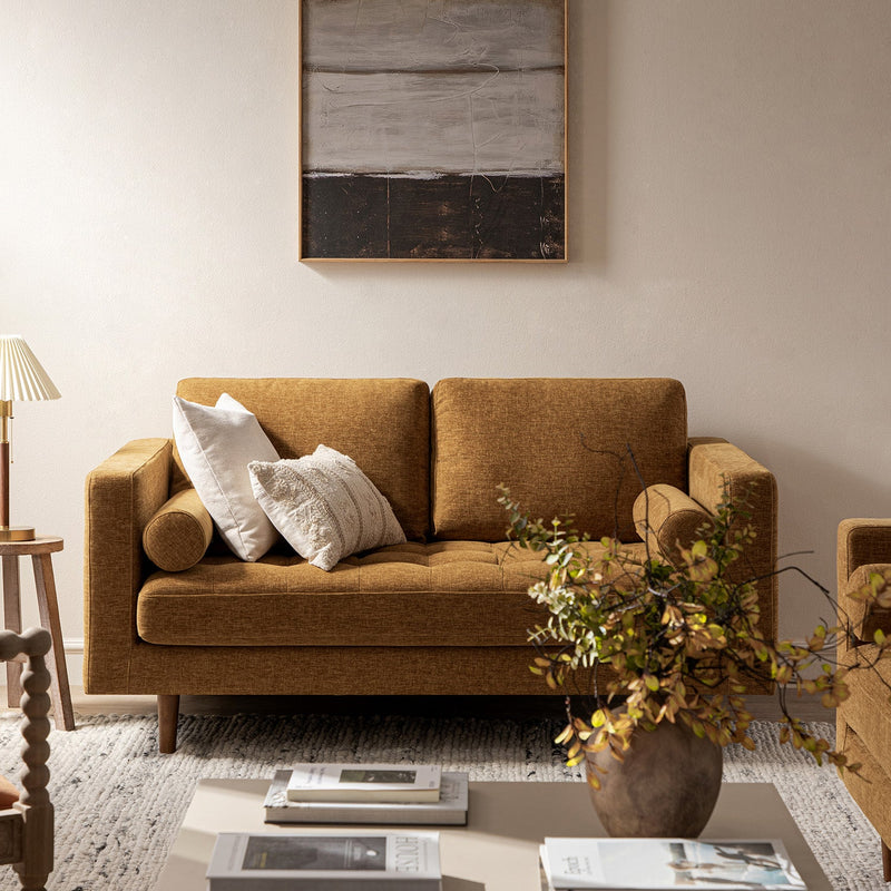 Henrietta 2-Seater Sofa, Spiced Honey Chenille