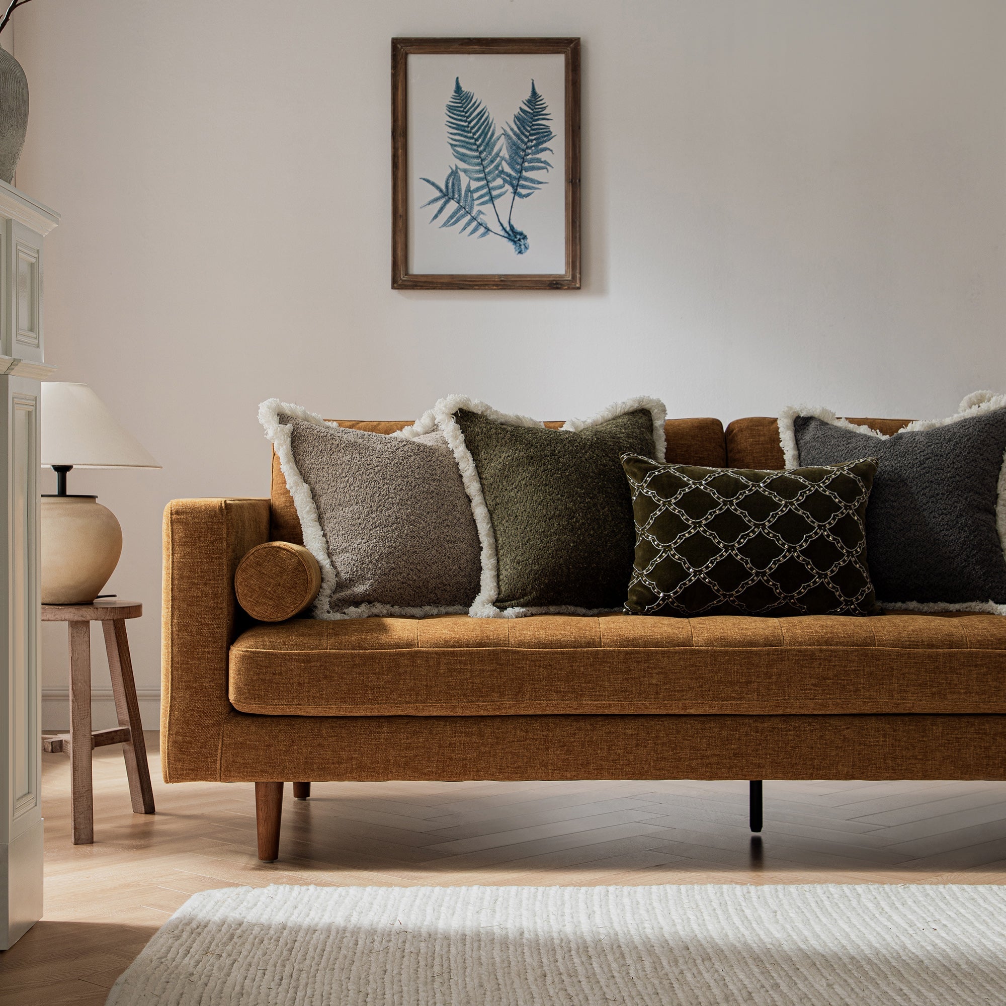 Henrietta Large 3-Seater Sofa, Spiced Honey Chenille