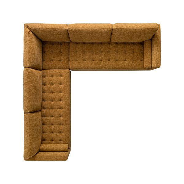 Henrietta 5+Seater Corner Sofa, Spiced Honey Chenille
