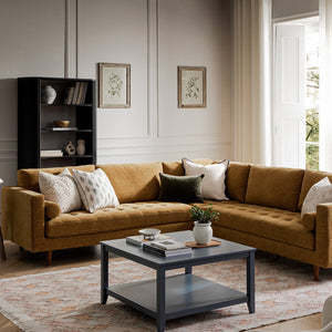 Henrietta 5+Seater Corner Sofa, Spiced Honey Chenille